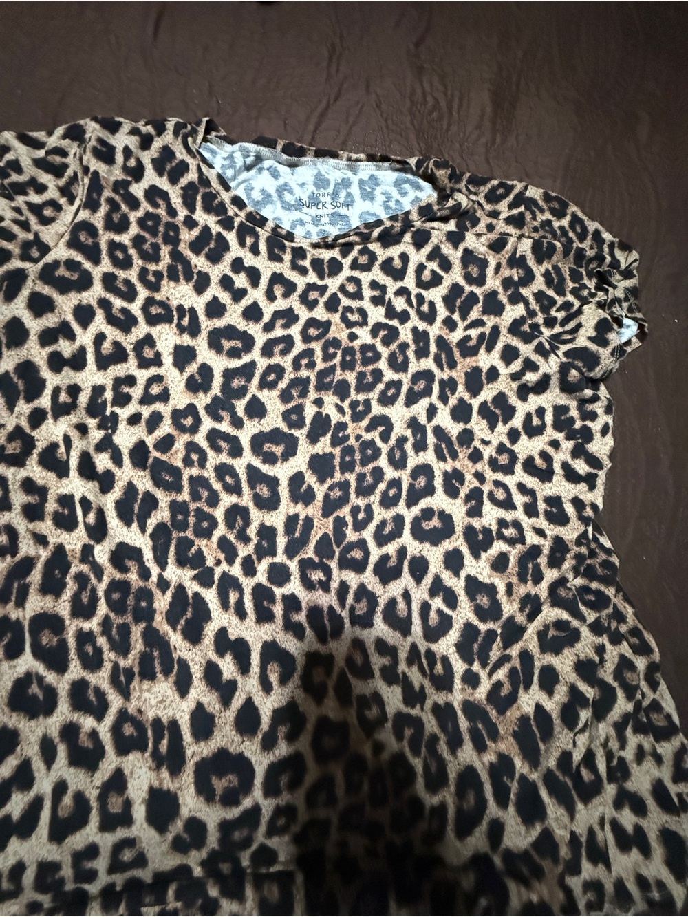 torrid Leopard Print Short Sleeve Tee - Black & Tan